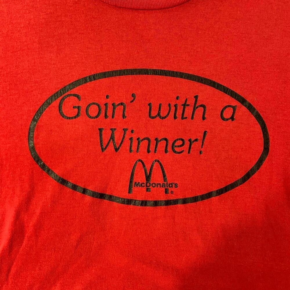 Vintage JERZEESsingle stitch “Goin with a Winner!” McDonald’s Promo Tee